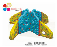 儿童滑梯专家,滑梯,淘气堡-上海怡健游乐-塑料攀岩石4型